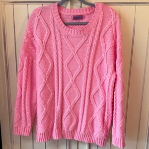 Edikted Cable Knit Pink Sweater